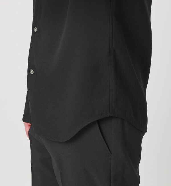 BEAUTY&YOUTH UNITED ARROWS「【WEB限定 WARDROBE SMART】リネンライク ワイドカラー スキッパー シャツ」|シャツ・ブラウス|