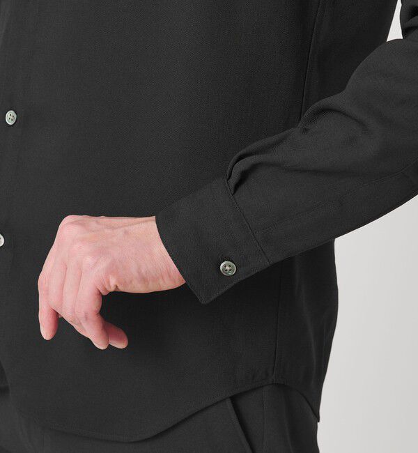 BEAUTY&YOUTH UNITED ARROWS「【WEB限定 WARDROBE SMART】リネンライク ワイドカラー スキッパー シャツ」|シャツ・ブラウス|