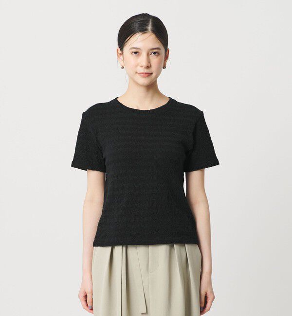 BEAUTY&YOUTH UNITED ARROWS「ジャガード コンパクト ショートスリーブTシャツ」|Tシャツ・カットソー|