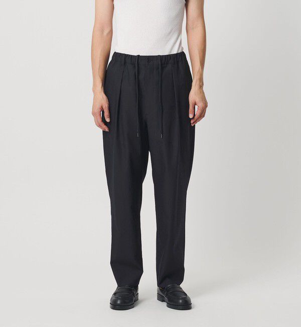 BEAUTY&YOUTH UNITED ARROWS「KOMATSU PACK 1プリーツ イージー ワイド テーパード パンツ NO.9 セットアップ対応 撥水 ウォッシャブル」|チノ|
