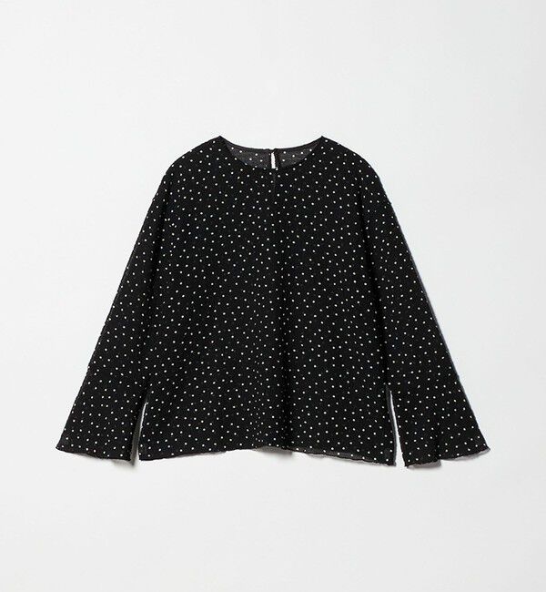 BEAUTY&YOUTH UNITED ARROWS「ポリエステル ドット シアー ブラウス ウォッシャブル」|シャツ・ブラウス|BLACK