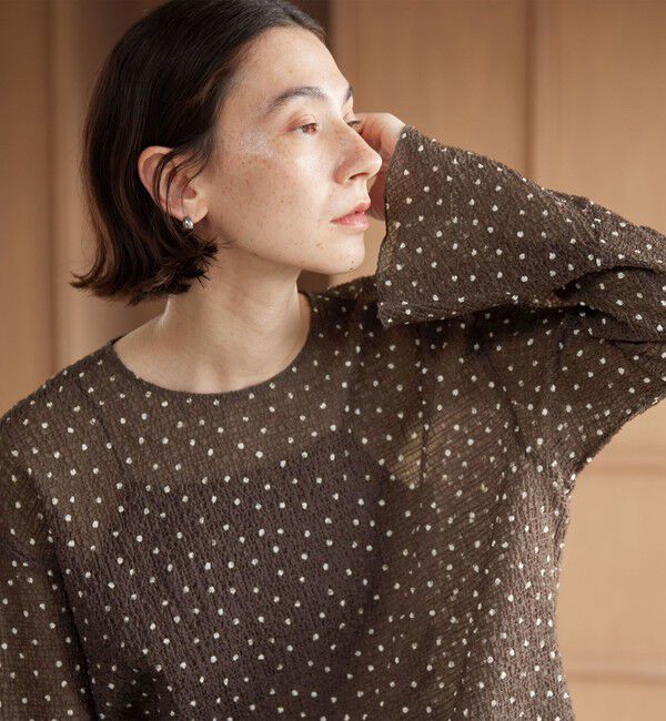 BEAUTY&YOUTH UNITED ARROWS「ポリエステル ドット シアー ブラウス ウォッシャブル」|シャツ・ブラウス|