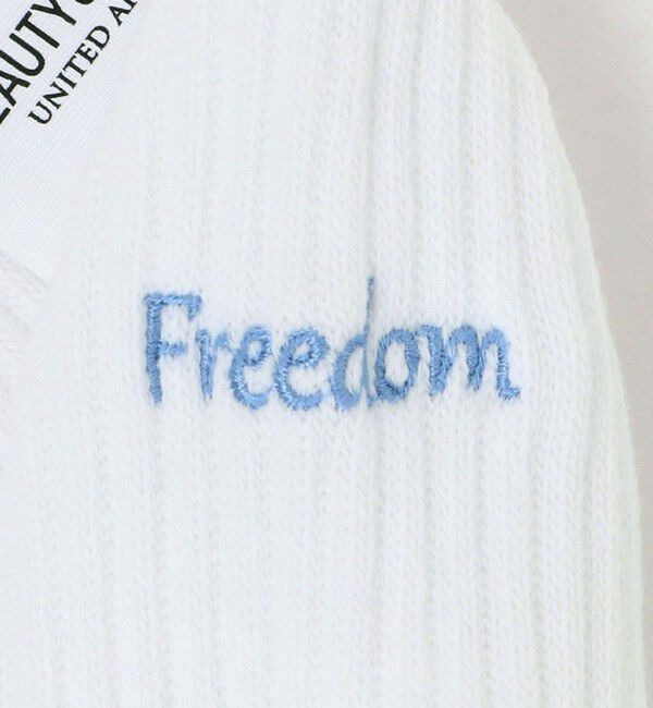 BEAUTY&YOUTH UNITED ARROWS「フリーダム スタンダード エンブロイダリー ロゴ クウォーター ソックス」|ソックス|