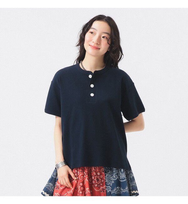 BEAMSBOY「【別注】Healthknit / ヘビー リブ ショートスリーブ Tシャツ」|Tシャツ・カットソー|NAVY