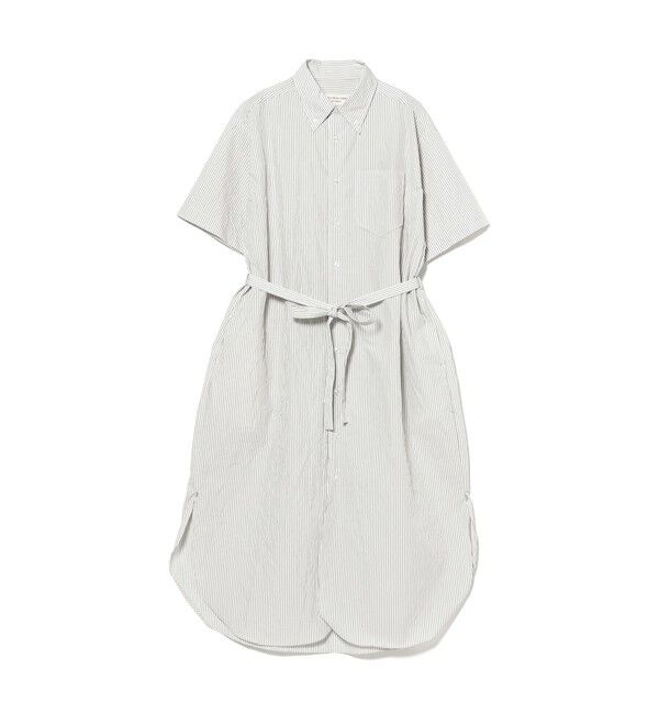 BEAMSBOY「クリンクル ストライプ ショートスリーブ ワンピース」|ワンピース|