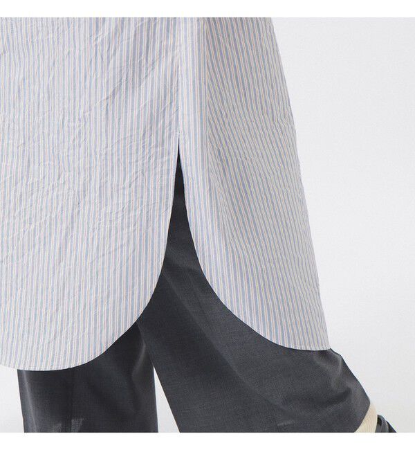 BEAMSBOY「クリンクル ストライプ ショートスリーブ ワンピース」|ワンピース|