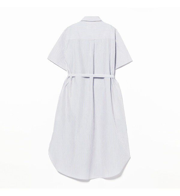 BEAMSBOY「クリンクル ストライプ ショートスリーブ ワンピース」|ワンピース|