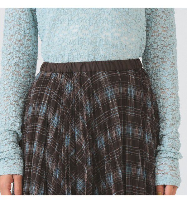Ray BEAMS 「チュール チェック プリーツ スカート」|スカート|
