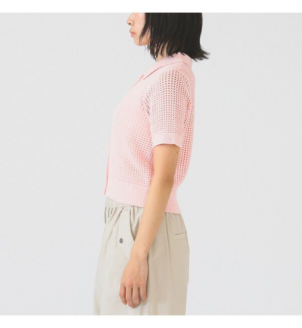 Ray BEAMS 「メッシュ ニットポロ カーディガン」|ニット・セーター|