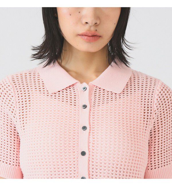 Ray BEAMS 「メッシュ ニットポロ カーディガン」|ニット・セーター|