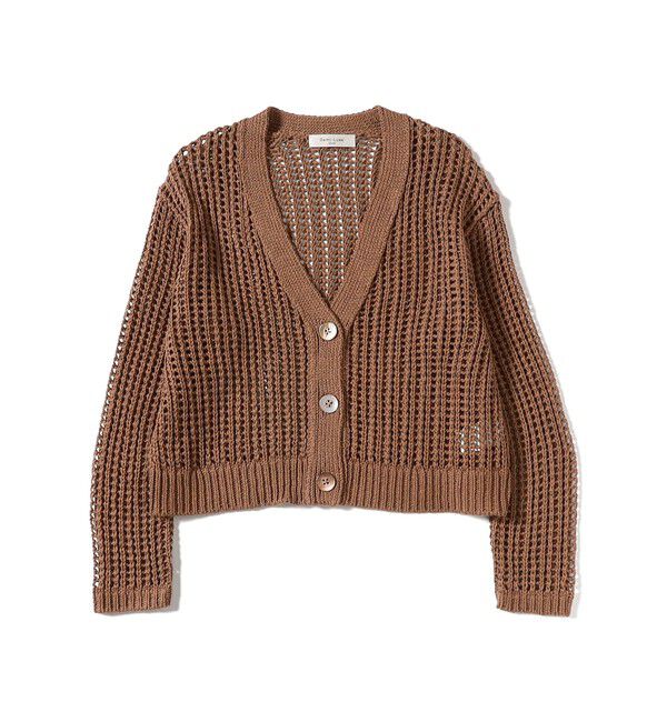 Demi-Luxe BEAMS 「3ゲージ コットン メッシュ カーディガン」|ニット・セーター|LIGHT.BROWN
