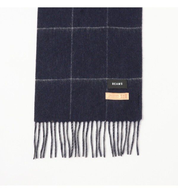 BEAMS「カシミヤ ウィンドウペンチェック マフラー」|マフラー|