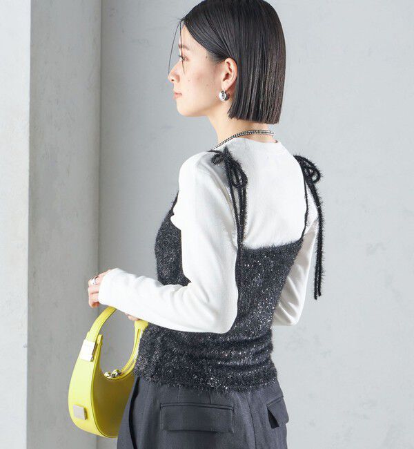 SHIPS for women「〈手洗い可能〉グリッター ラメ ビスチェ 24SS ◇」|ベスト・ジレ|