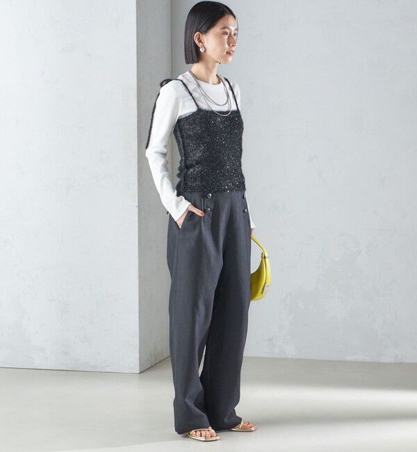 SHIPS for women「〈手洗い可能〉グリッター ラメ ビスチェ 24SS ◇」|ベスト・ジレ|