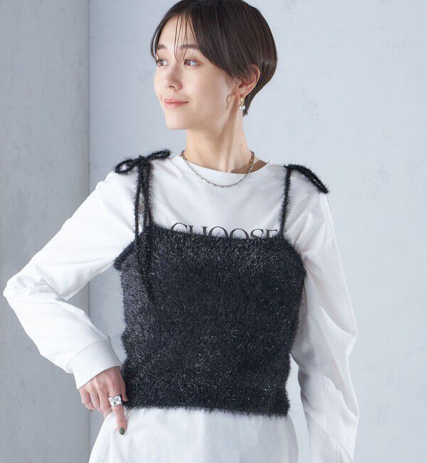 SHIPS for women「〈手洗い可能〉グリッター ラメ ビスチェ 24SS ◇」|ベスト・ジレ|