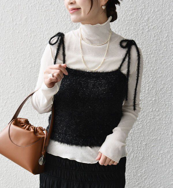 SHIPS for women「〈手洗い可能〉グリッター ラメ ビスチェ 24SS ◇」|ベスト・ジレ|