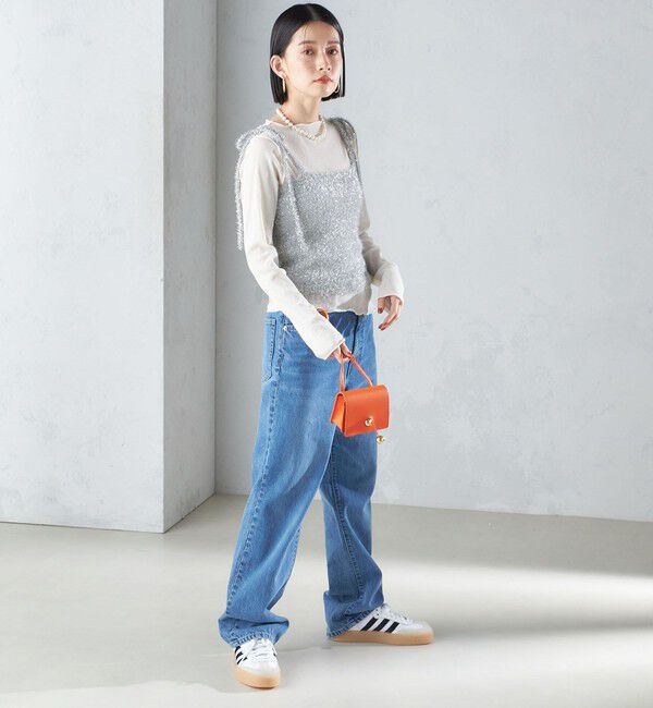 SHIPS for women「〈手洗い可能〉グリッター ラメ ビスチェ 24SS ◇」|ベスト・ジレ|