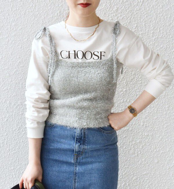 SHIPS for women「〈手洗い可能〉グリッター ラメ ビスチェ 24SS ◇」|ベスト・ジレ|