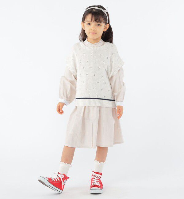 SHIPS KIDS「SHIPS KIDS:100～125cm / サマーニット ベスト」|ベスト・ジレ|