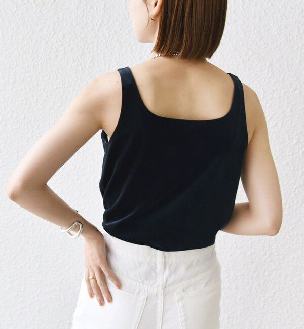 SHIPS for women「〈手洗い可能〉スクエア ネック タンクトップ」|タンクトップ|