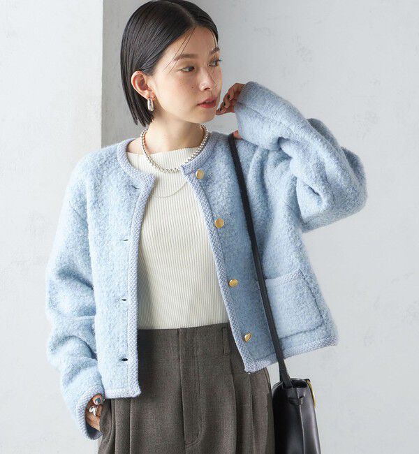 SHIPS for women「〈手洗い可能〉メタル釦 パイル ジャケット」|その他|