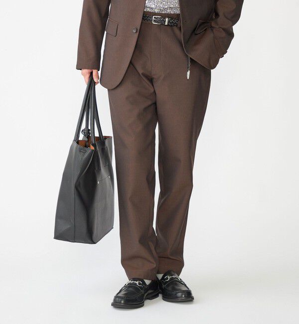 SHIPS「SHIPS: <セットアップ対応> TW パナマ イージー パンツ」|チノ|ブラウン