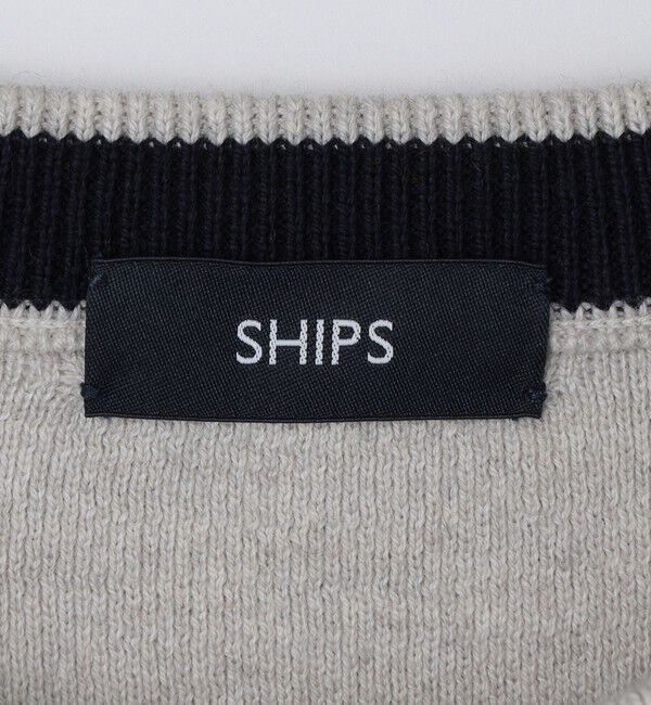 SHIPS「SHIPS:〈手洗い可能〉コットン カシミヤ 単色 クルーネック ニット」|ニット・セーター|