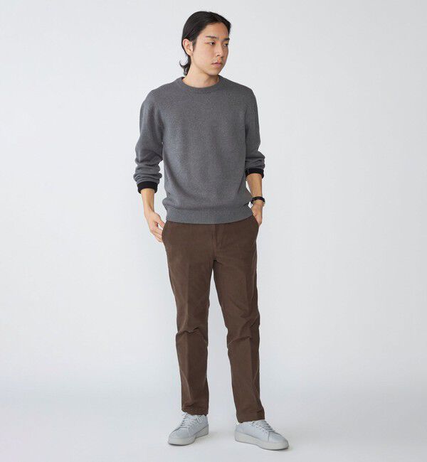 SHIPS「SHIPS:〈手洗い可能〉コットン カシミヤ 単色 クルーネック ニット」|ニット・セーター|