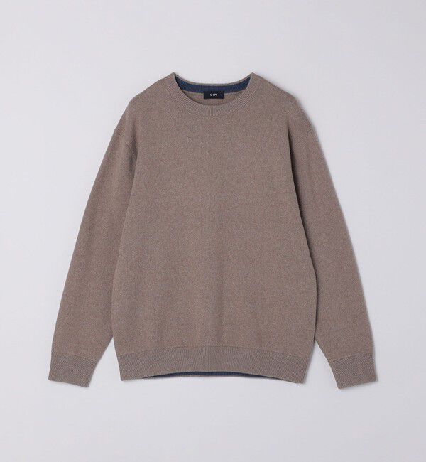 SHIPS「SHIPS:〈手洗い可能〉コットン カシミヤ 単色 クルーネック ニット」|ニット・セーター|