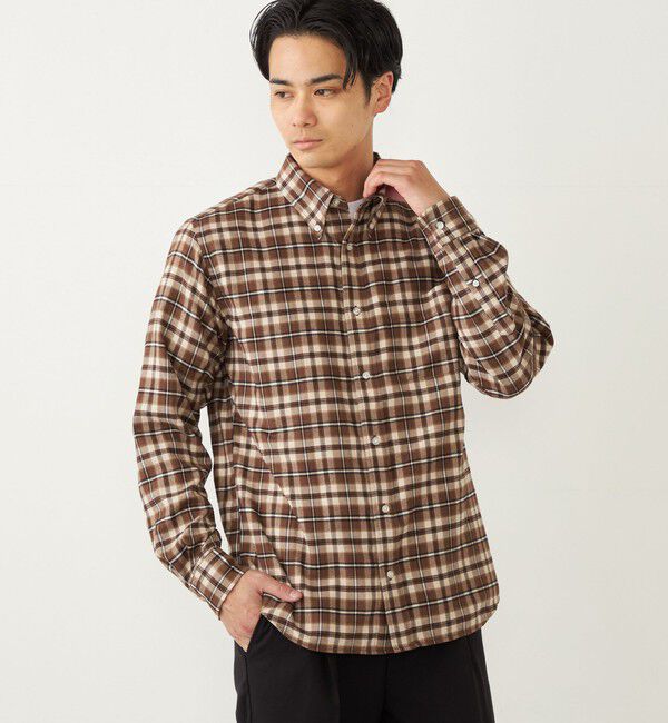 SHIPS Colors 「SHIPS Colors: 〈洗濯機可能〉ネル ボタンダウン シャツ」|シャツ・ブラウス|