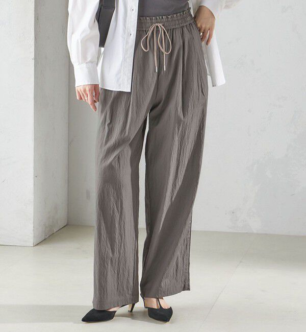 SHIPS for women「〈手洗い可能〉ナイロン混 ドロスト パンツ」|その他|