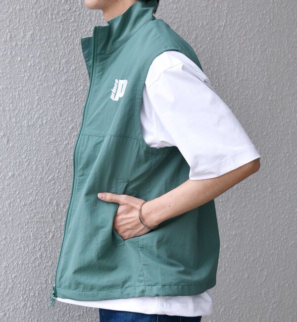 SHIPS any「【SHIPS any別注】prince:〈撥水/UVカット/遮熱〉ワンポイント ロゴ ナイロン ベスト(セットアップ対応)◇」|ベスト・ジレ|