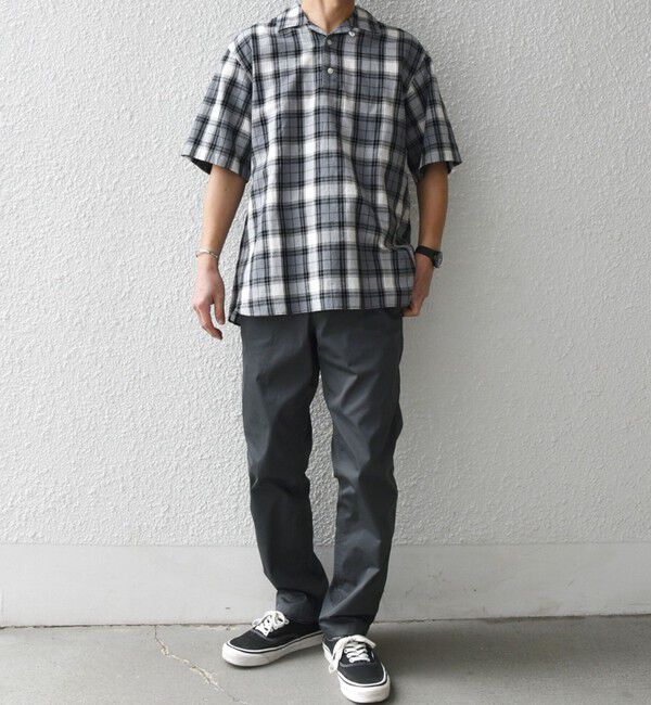 SHIPS any「SHIPS any:〈洗濯機可能〉コットン/リネン チェック オープンカラー プルオーバー シャツ◇」|シャツ・ブラウス|