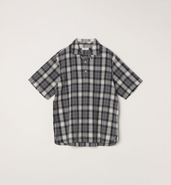 SHIPS any「SHIPS any:〈洗濯機可能〉コットン/リネン チェック オープンカラー プルオーバー シャツ◇」|シャツ・ブラウス|