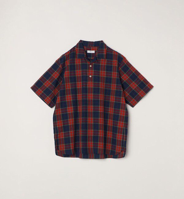 SHIPS any「SHIPS any:〈洗濯機可能〉コットン/リネン チェック オープンカラー プルオーバー シャツ◇」|シャツ・ブラウス|