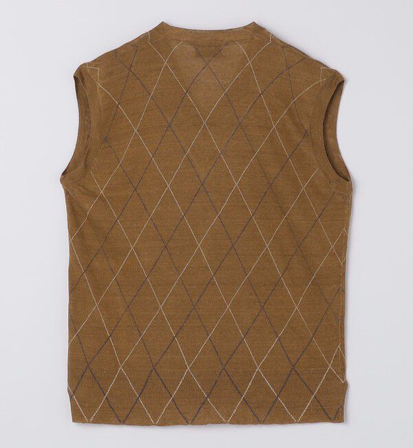 SHIPS「【SHIPS別注】PERUGINO: リネン インターシャ ベスト」|ベスト・ジレ|