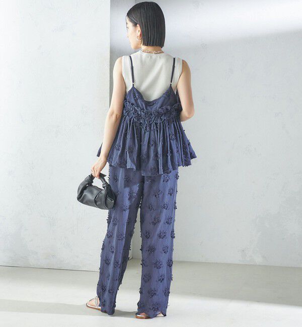 SHIPS for women「【SHIPS別注】crinkle crinkle crinkle:3D エンブロイダリー キャミ」|キャミソール|