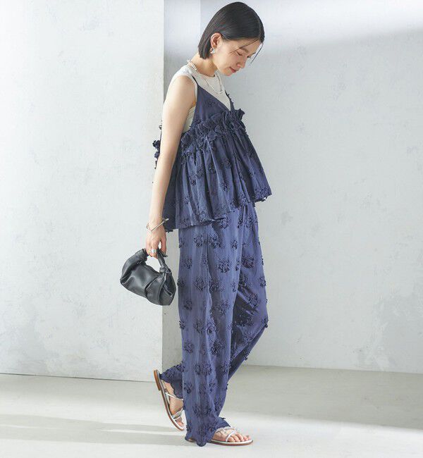 SHIPS for women「【SHIPS別注】crinkle crinkle crinkle:3D エンブロイダリー キャミ」|キャミソール|