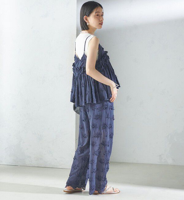 SHIPS for women「【SHIPS別注】crinkle crinkle crinkle:3D エンブロイダリー キャミ」|キャミソール|