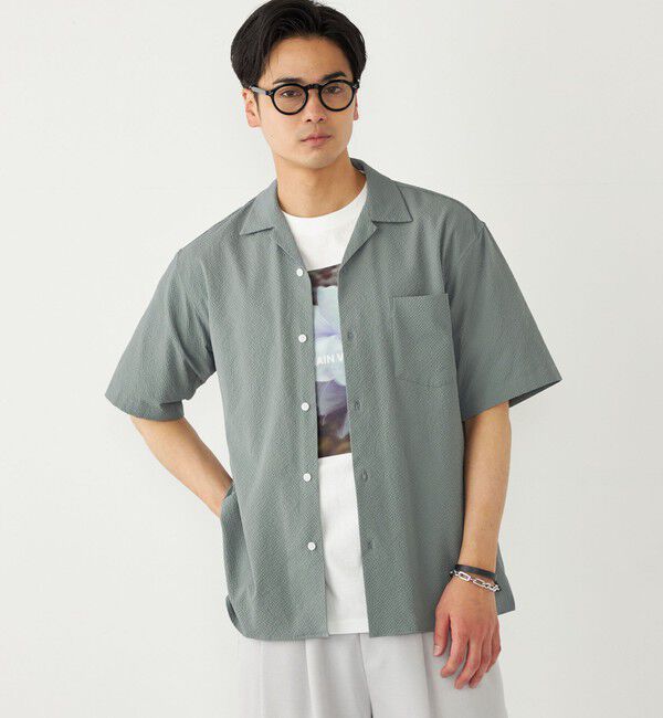 SHIPS Colors 「SHIPS Colors:〈接触冷感・吸水速乾・洗濯機可能〉ライト サッカー シャツ◇」|シャツ・ブラウス|