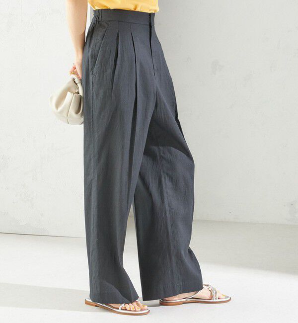 SHIPS for women「〈手洗い可能〉綿麻 ビエラ 2タック パンツ」|その他|