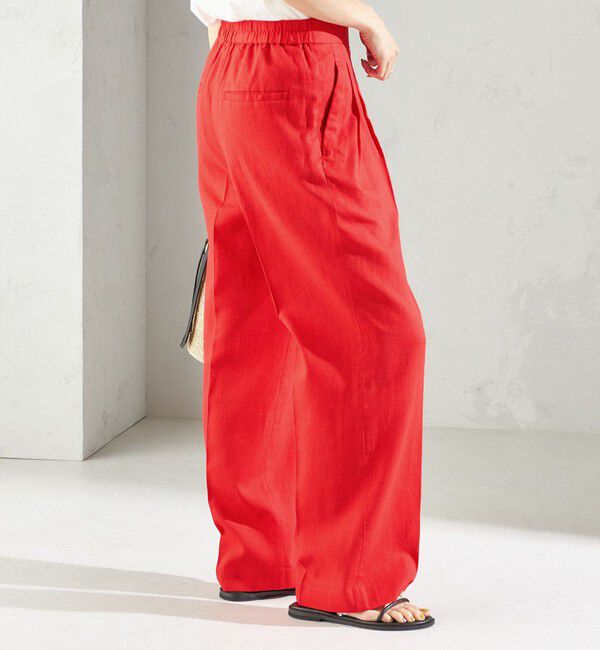 SHIPS for women「〈手洗い可能〉綿麻 ビエラ 2タック パンツ」|その他|