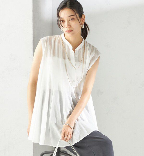 SHIPS for women「〈手洗い可能〉ボリューム フレア フレンチスリーブ ブラウス」|シャツ・ブラウス|