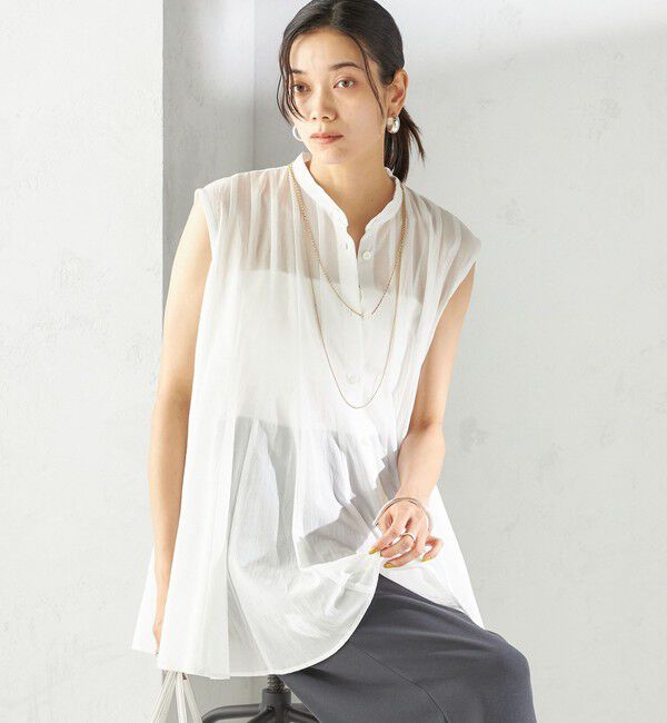 SHIPS for women「〈手洗い可能〉ボリューム フレア フレンチスリーブ ブラウス」|シャツ・ブラウス|