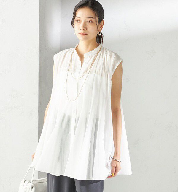 SHIPS for women「〈手洗い可能〉ボリューム フレア フレンチスリーブ ブラウス」|シャツ・ブラウス|