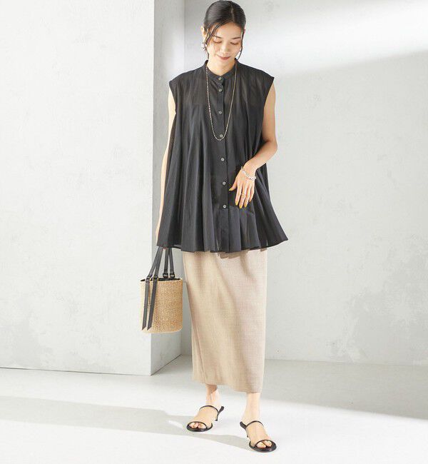 SHIPS for women「〈手洗い可能〉ボリューム フレア フレンチスリーブ ブラウス」|シャツ・ブラウス|