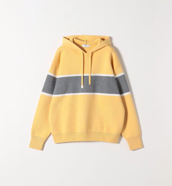 SHIPS any「SHIPS any:〈手洗い可能〉パネル ボーダー フーディー ニット プルオーバー」|パーカー|