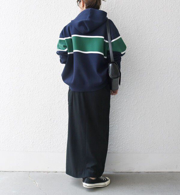 SHIPS any「SHIPS any:〈手洗い可能〉パネル ボーダー フーディー ニット プルオーバー」|パーカー|