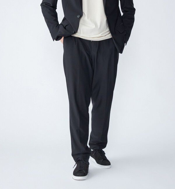 SHIPS「SHIPS:〈セットアップ対応/洗濯機可能〉AIR TOOL パンツ」|スラックス|ブラック