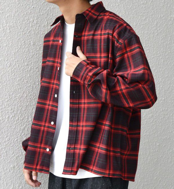 SHIPS any「SHIPS any:〈洗濯機可能〉トラッド チェックカラー ボックス ショート ネルシャツ◇」|シャツ・ブラウス|